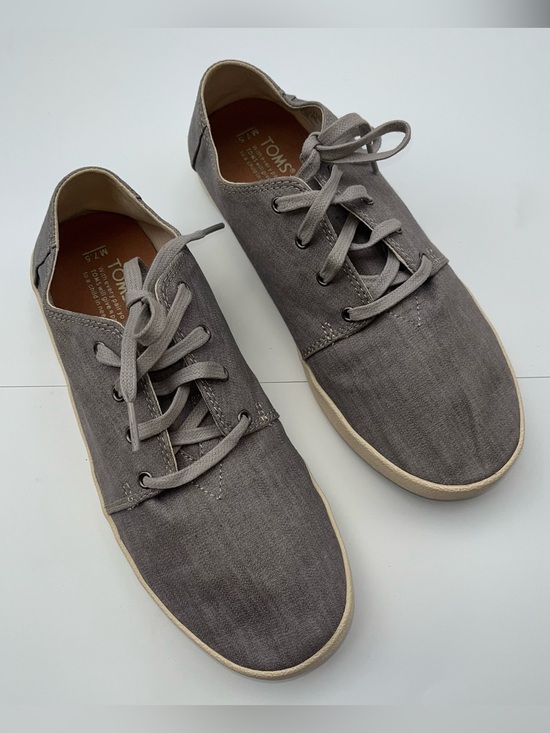 Toms Other - Toms Men's Textured Gray Canvas Lace-Up Sneakers